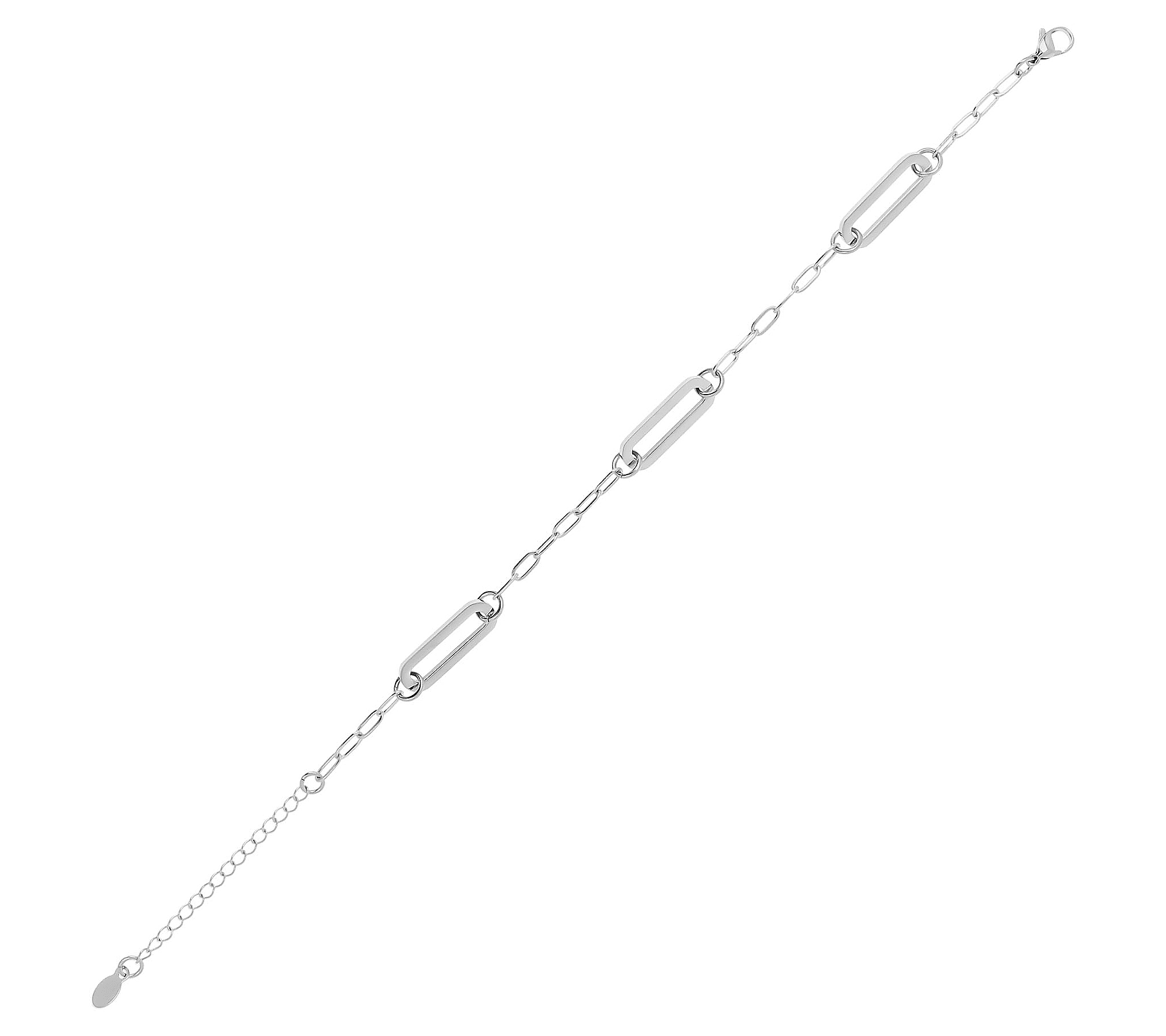 SteelTime Paper Clip Link Anklet Bracelets for Women Stainless Steel Ankle Bracelet