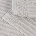 thumbnail image 3 of Superior Soho Ribbed Cotton 6-Piece Assorted Towel Set, Silver, 3 of 9
