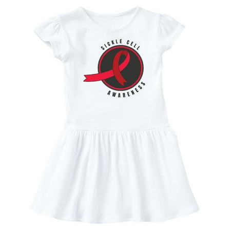 

Inktastic Sickle Cell Awareness with Red Ribbon in Circle Gift Baby Girl Dress