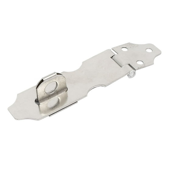 Uxcell Furniture Gate Door Metal Latch Padlock Lock Hasp Staple 85mm Length , Silver Tone