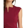 thumbnail image 5 of INSPIRE CHIC Women's Sheath Dress Pencil Work Sleeveless Professional Office Dresses S Burgundy, 5 of 7