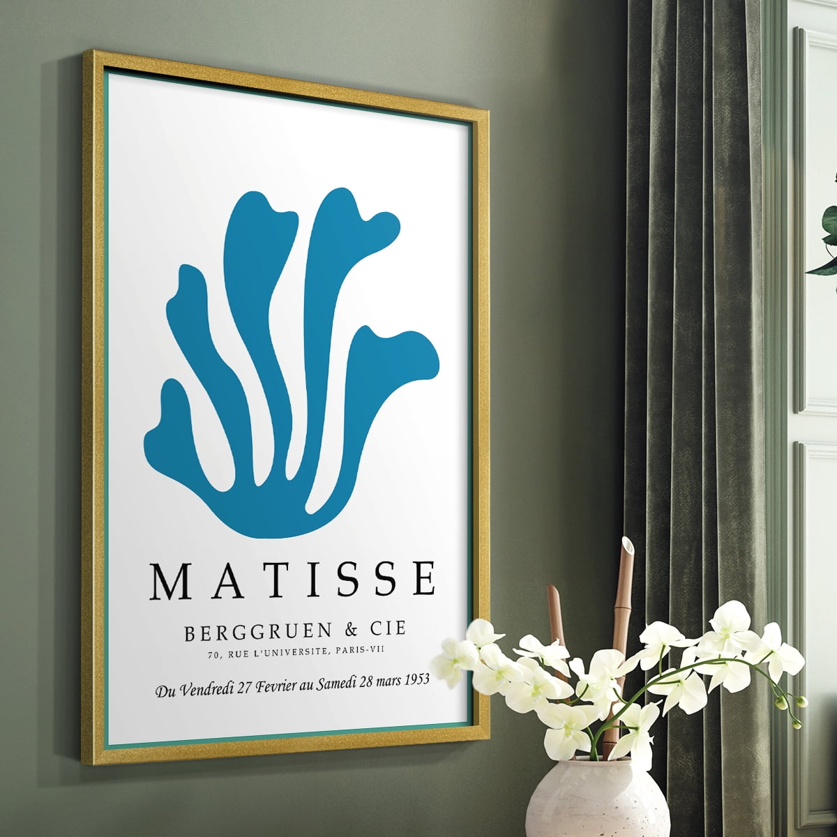 Matisse CCCXLIX in Gold Solid Wood 11 x 14 Framed Print