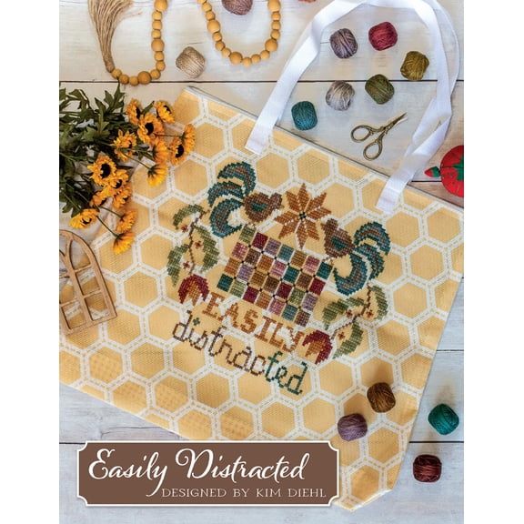 Easily Distracted Cross Stitch by Kim Deihl