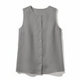 thumbnail image 4 of cocolona Womens Summer Basic Tank Tops Crew Neck Sleeveless Loose Shirts Trendy Casual Solid Color Blouses, 4 of 6