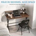 thumbnail image 3 of Ktaxon Folding Laptop Computer Desk Workstation Table No Assembly Wood Desktop Study Writing Desk Home Office Furniture, 3 of 10