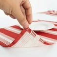 thumbnail image 5 of DriftAway Linen Textured Placemats for Dining Table Mia Bar Code Red and White Striped Pattern Christmas Table Mats for Outdoor Home Party Set of 4 Country 12"W x 18"L Placemats Red and White, 5 of 8