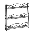 thumbnail image 1 of Spectrum Diversified Countertop 3-Tier Rack Kitchen Cabinet Organizer or Optional Wall-Mounted Storage, 3 Spice Shelves, Raised Rubberized Feet, Black, 1 of 5