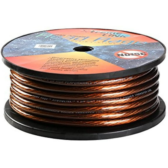 4 Gauge 100 FT Xtreme Hight Performance Wire Cables Black 100' 4 AWG