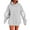Gray, variant on GuzomFashion Womens Casual Oversized Hoodie with Bow Accents - Hot Pink, Inclusive S-XXXXXL, Kangaroo Pocket,Size 4XL