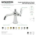 thumbnail image 7 of Kingston Brass KS3547KL Knight One-Handle Single-Hole Bathroom Faucet with Push Pop-Up Drain, Brushed Brass, 7 of 7