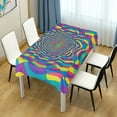thumbnail image 4 of Yayeee Tablecloths 54" x 54" Rectangle Wrinkle Resistant Party Table Cover, Psychedelic Pattern, 4 of 8