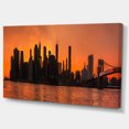 thumbnail image 2 of Silhouettes de Manhattan Panorama - Impression sur Toile Extra Grand, 2 of 4