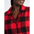 thumbnail image 4 of Joyspun Women's Long Sleeve Flannel Sleep Top and Pants Pajama Set, 2-Piece, Sizes XS-3X, 4 of 4