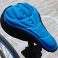 thumbnail image 2 of Cojín para bicicleta de montaña, piñón fijo, cojín grande grueso, cojín de algodón, almohadilla de absorción, accesorios para bicicleta, color azul Yuarrent VI001673-02, 2 of 6