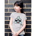 thumbnail image 2 of Cool Funny Poop In Shades Trendy Graphic Symbol T-shirt, 2 of 4