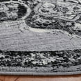 thumbnail image 3 of SAFAVIEH Brentwood Dimitri Floral Bordered Area Rug, 6'7" x 6'7" Round, Grey/Black, 3 of 8