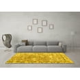 thumbnail image 3 of Ahgly Company Indoor Round Abstract Yellow Contemporary Area Rugs, 3' Round, 3 of 4