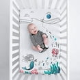 thumbnail image 2 of JumpOff Jo - Fitted Mini Crib Sheet for Portable Crib, Playard, and Playpen Mattresses and Mats, Super Soft 100% Cotton, 24 in. x 38 in. - Moonlight Mermaid, 2 of 8