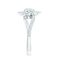 thumbnail image 3 of Rosec Jewels Certified 5mm Lab Grown Diamond Lotus Flower Engagement Ring - EF-VS Quality, 14K White Gold, US 5.00, 3 of 8