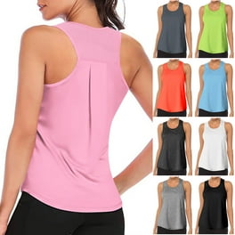 HSMQHJWE Workout Tank Tops For Women Built In Bra Scoop Neck Top - Main Image