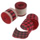 thumbnail image 2 of ColoMX 3 rollos de cinta a cuadros, cinta para envolver, cinta a cuadros, cinta navideña, manualidades, cinta de arpillera, cinta de embalaje, lazos, cinta, 5 yardas, 2 of 7
