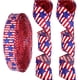 thumbnail image 1 of 2 Piezas Cinta Patriótica 4 de Julio Estrellas y Rayas Cinta de Borde con Alambre de Arpillera Cinta Decorativa Roja Blanca Azul para Envolver Regalos del Día de la Independencia Corona de Bricolaje, 1 of 6