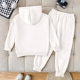 thumbnail image 7 of Gubotare Fall Outfits for Teens Toddler Baby Girl Clothes Fall Outfits Sweatshirt Top Pants Set for Girls Size 3T 4T (White,3-4 Years), 7 of 7