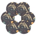 thumbnail image 7 of Yayeee 6 PCS Drink Coasters with Holder Set Woven Absorbent Round Tabletop Hot Pad, Astronaut Space, 7 of 7