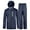 Navy, variant on SPEEDRUN Men's Rain Gear Waterproof Rain Suits Hooded Rain Coats and Pants Graphite M