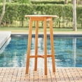 thumbnail image 1 of homeroots outdoor 390021 Table de Bar Ronde en Bois Naturel, 1 of 1