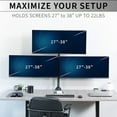 thumbnail image 3 of VIVO Telescoping Extra Tall Triple Ultrawide 27" to 38" Monitor Desk Mount, 3 of 8