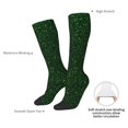 thumbnail image 6 of Zufioo Emerald Green Sparkling Print Long High Thigh Socks Knee-High Warm Stocking Women Boot Sock Leg Warmer High Socks for Daily Wear, Cosplay, 6 of 6