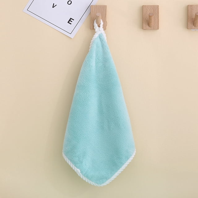 Xiao Hua Toallas de mano, juego de 2 piezas, 11.81 x 11.81 pulgadas. Se pueden colgar junto con toallas cuadradas. Ligeras y de secado rápido para su baño o aseo (verde).