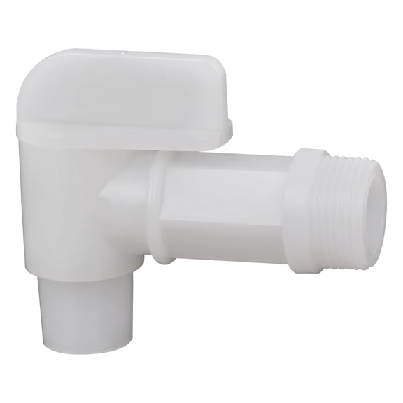 ZHZFKQ Plastic Faucet Spigot Drum Faucet, White Flow 3/4 Faucet for Plastic Drums Jugs, Durable Polyethylene Material Barrel Faucet Replacement Spigot, 1 Inch Thread Size,1-Pack