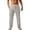 Light Gray, variant on Bibifish Mens Pants Solid Color Casual Wide Leg Trousers Comfortable Relaxed Fit Elastic Waist Lightweight Breathable Daily Wear Sports Pants