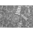 thumbnail image 2 of Addison Rugs Mayfield Washable Coastal Nautical Gray Rectangle Rug, 1'8" x 2'6", 2 of 5