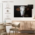 thumbnail image 5 of Elephant Stock Serious Cow Face Wall Art - Horizontal Canvas Wall Art - Living Room Wall Decor - Animal Canvas - Black And Gray Decor - 45" x 30", 5 of 8