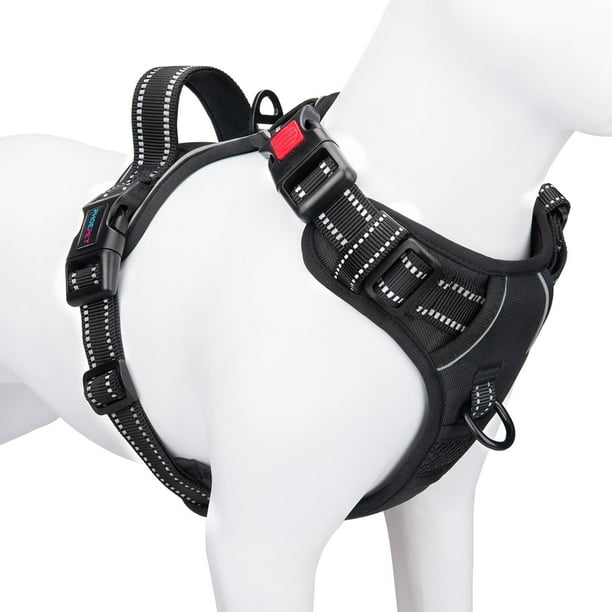 Arnés para perros PHOEPET, chaleco reflectante ajustable sin tirones, talla L