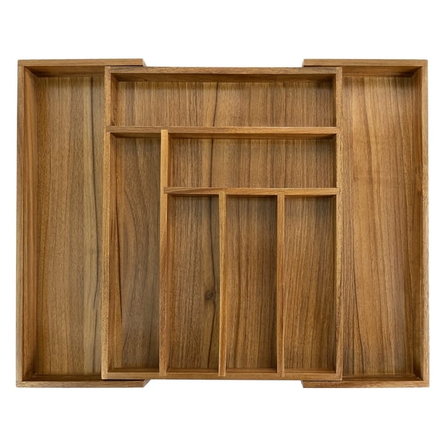 Organizador de cajones de cocina EcoFives Luxury Acacia con 8 ranuras