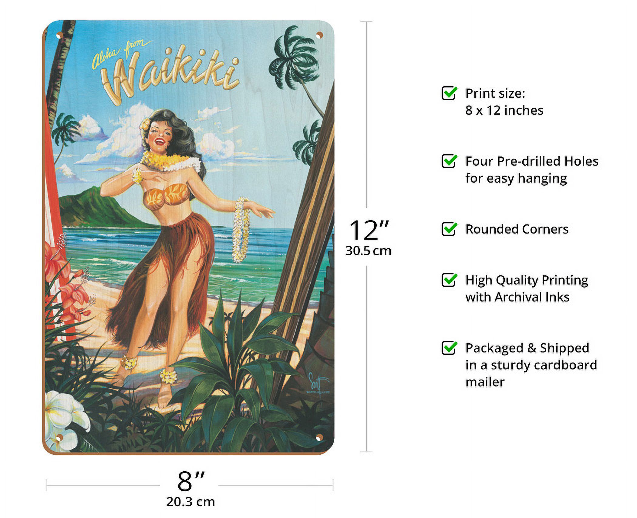 Aloha from Waikiki - Hula Girl Dancer - From an Original