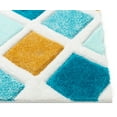 thumbnail image 4 of Well Woven Parker Blue Geometric Boxes Thick Soft Plush 3D Textured Shag Runner Rug (2'7" x 9'10"), 4 of 8