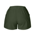 thumbnail image 4 of Womens Lounge Shorts Summer 5 Inch Inseam Drawstring Linen Blend Shorts Thin Breathable Pants Workout Shorts Green XL, 4 of 4