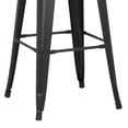 thumbnail image 3 of AC Pacific Modern Industrial Metal Barstool with Bucket Back and 4 Leg Design, 24" Seat Bar Stools (Set of 2), Black Matte Finish, 3 of 6