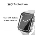 thumbnail image 3 of 2PCS BLUUMTEK Case Clear for Apple Watch Series 10 46mm, Built-in Tempered Glass Screen Protector, 3 of 5