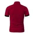 thumbnail image 4 of Breathable Mesh Polo Shirts for Men Short Sleeve Casual Loose Fit Knit Golf Top Summer Lightweight Out Sport Tee Mens Wine 2XL, 4 of 6