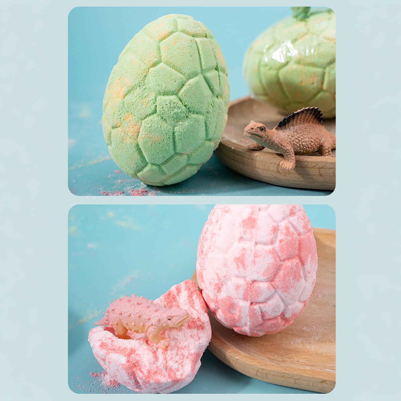 Dino Egg Bath Bombs with Surprise Inside, Colorful Fizzing Bath Bombs for Fun Bathing Experience.(6pcs)