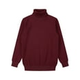 thumbnail image 3 of inhzoy Kids Boys Turtleneck Knitted Pullover Thermal Tops Long Sleeve Sweatshirt Jumper Burgundy 7-8, 3 of 6