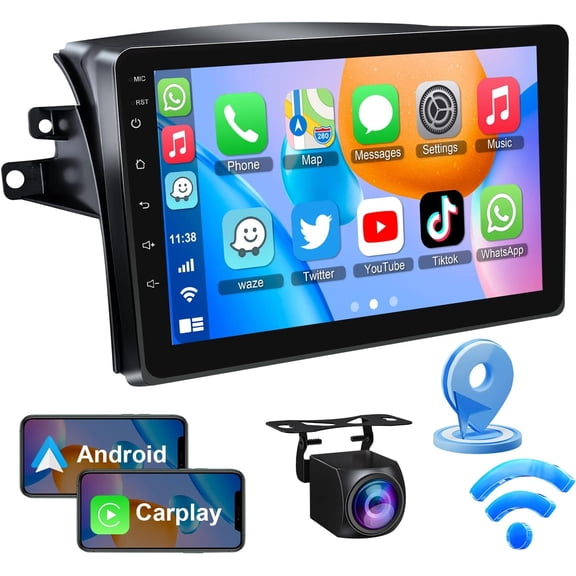 THONZER 9" IPS Touch Screen Android 12 Car Radio Stereo for Toyota Sienna 2004-2010 with Wireless CarPlay, Android Auto, 2G 32G