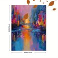 thumbnail image 3 of Abstract Cityscape Oil Painting Canvas Print Wall Art for Living Room Bedroom Office Dining Room Hallway Decor, 3 of 8