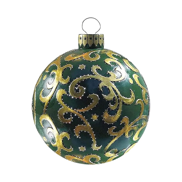 D Outdoor Christmas Inflatable Decorated Ball Pvc Inflatable Holiday Ball For Yard Garden Christmas Tree Decoration 23.6 Inches Diameter 0.66 Pounds